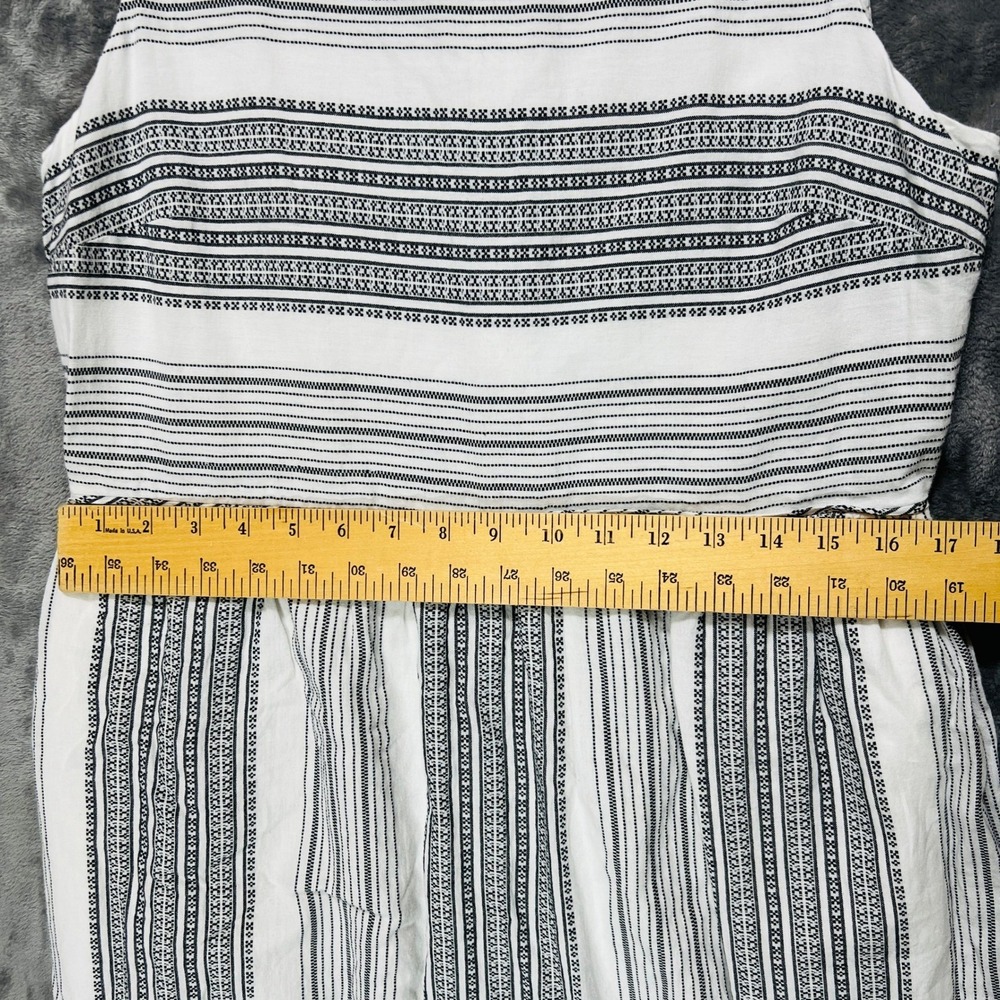 LOFT Womens Coastal Minimalist Fit Flare Dress Size 10 Striped Pockets - Picture 12 of 12